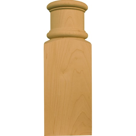 Osborne Wood Products 10 x 3 1/2 x 1 1/4 Lg. Half Round Plinth with Spool in Hard Maple 7200HM